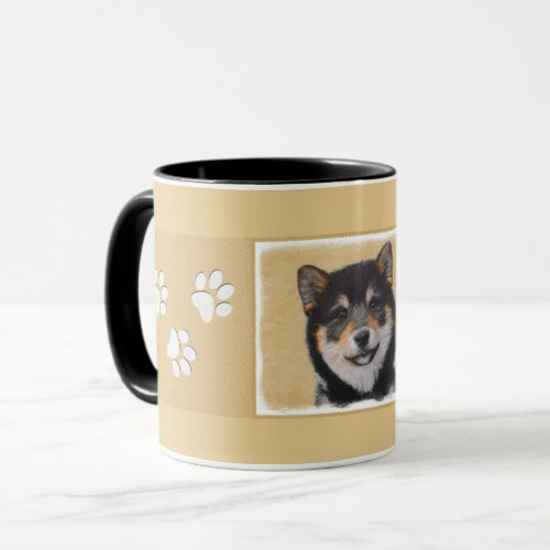 Shiba Inu Black and Tan Painting _ Dog Art Mug