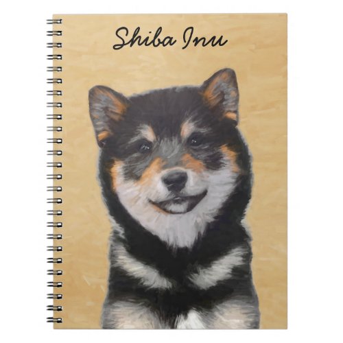 Shiba Inu Black and Tan Painting _ Dog Art Notebook