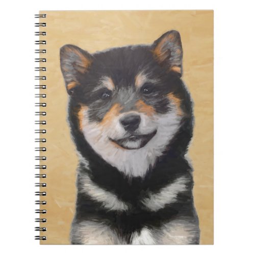 Shiba Inu Black and Tan Painting _ Dog Art Notebook