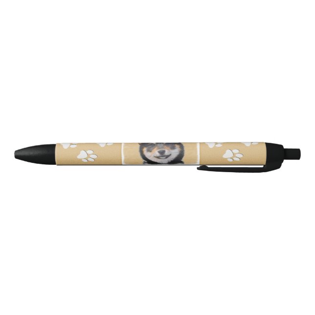 Shiba Inu (Black and Tan) Painting - Dog Art Pen (Bottom)