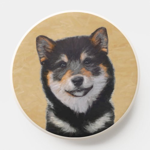 Shiba Inu Black and Tan Painting _ Dog Art PopSocket