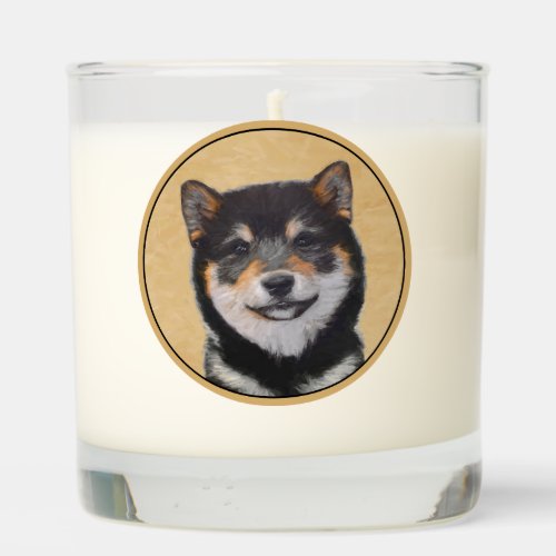Shiba Inu Black and Tan Painting _ Dog Art Scented Candle