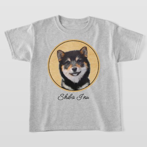 Shiba Inu Black and Tan Painting _ Dog Art T_Shirt