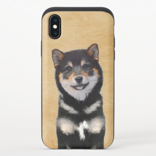 Shiba Inu Black and Tan Painting _ Dog Art iPhone X Slider Case