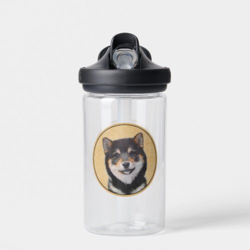 Shiba Inu Black and Tan Painting _ Dog Art Water Bottle