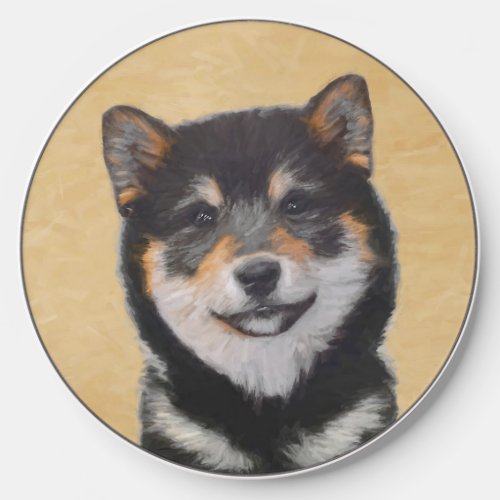 Shiba Inu Black and Tan Painting _ Dog Art Wireless Charger