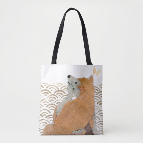 Shiba Inu Black Shiba Modern Japanese Tote Bag