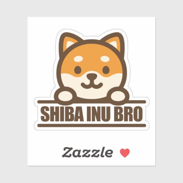 SHIBA INU BRO  - Cool Shiba Inu Brother Design Sticker (Sheet)