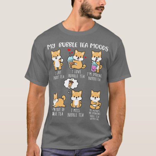 Shiba Inu Bubble Tea Shirt Women Boba Tea Dog