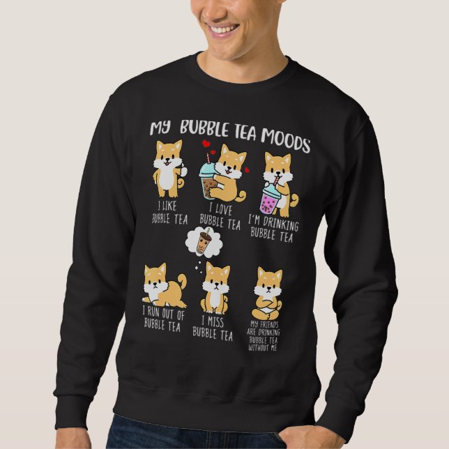 Shiba Inu Bubble Tea Tee Women Boba Tea Dog Girls  (Front)