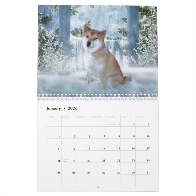 Shiba Inu Calendar (Jan 2026)