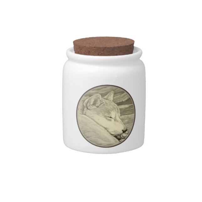 Shiba Inu Candy Jar Custom Dog Lover Cookie Jars (Front)