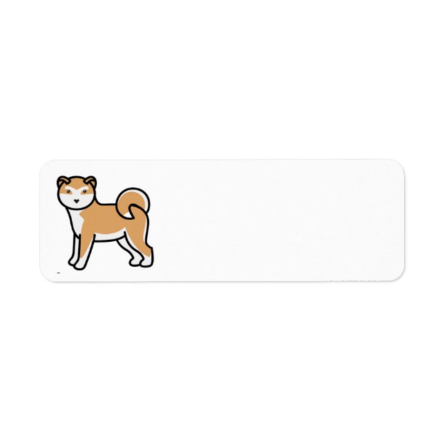 shiba inu cartoon   label (Front)
