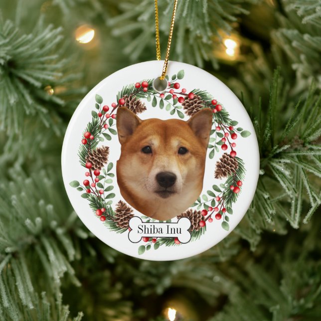 shiba inu ceramic ornament (Tree)