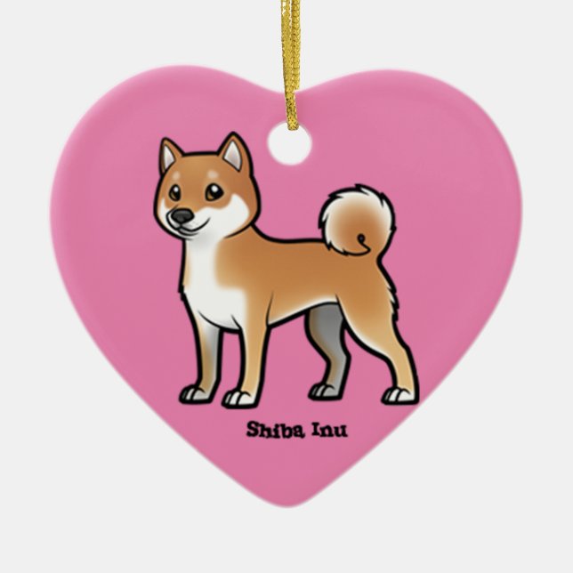 shiba inu ceramic ornament (Front)