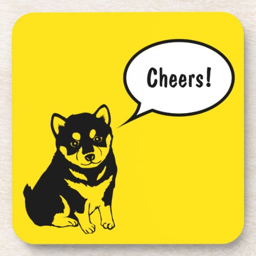 Shiba Inu Chinese Dog Year 2018 Square Coaster