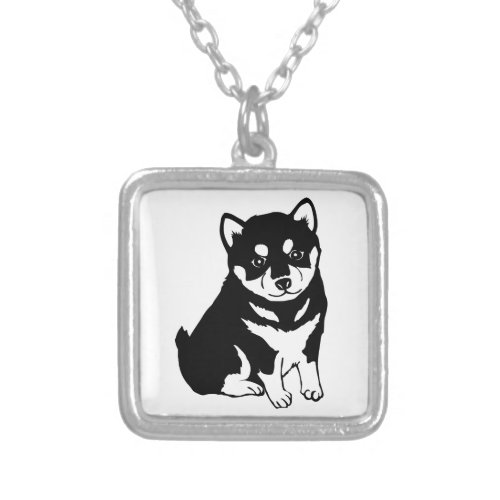 Shiba Inu Chinese Dog Year 2018 Square Necklace