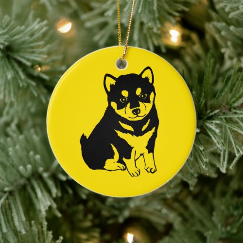 Shiba Inu Chinese Dog Year 2018 Text back Ornament