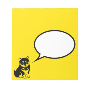 Shiba Inu Chinese Dog Year Birthday speech bubble Notepad