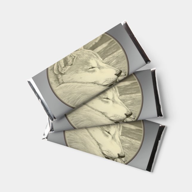 Shiba Inu Chocolate Personalized Malamute Hershey Bar Favors (Front)