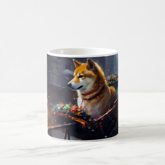 Shiba Inu Christmas Festive Season  Coffee Mug (Center)