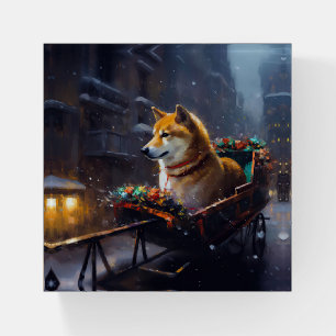 Shiba Inu Christmas Festive Season Paperweight