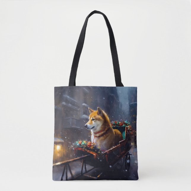 Shiba Inu Christmas Festive Season  Tote Bag (Front)