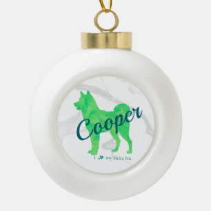 Shiba Inu Christmas Ornament – Custom Pastel Gift