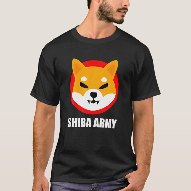 Shiba Inu Coin Crypto Token Cryptocurrency Wallet T-Shirt (Front)