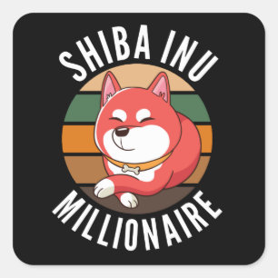 Shiba Inu Coin Millionaire Shib Army Square Sticker