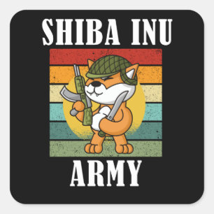Shiba Inu Coin Shib Token Hodl To Moon Square Sticker