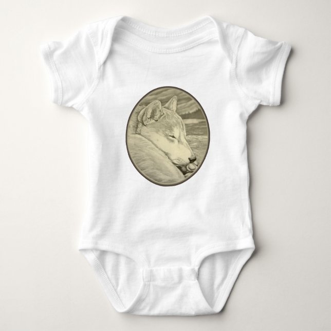 Shiba Inu Creeper Dog Lover Baby Shirts & Gifts (Front)