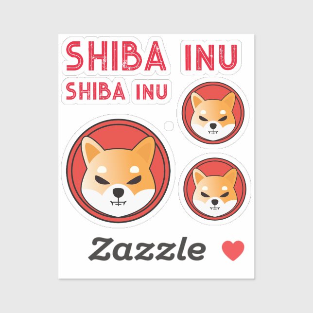 SHIBA INU crypto gift,meme coin DOG CAT Sticker (Sheet)