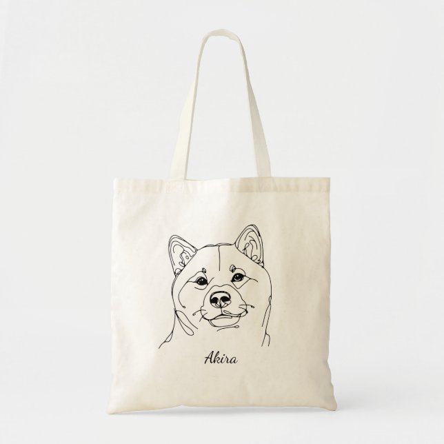 Shiba Inu Customizable Tote Bag (Front)