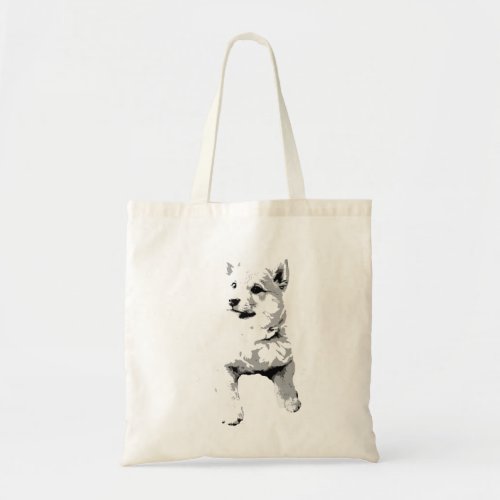 Shiba Inu Cute Dog Vintage Graphic Illustration Tote Bag