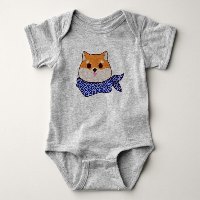 Shiba Inu cute Onesy Baby Bodysuit (Front)
