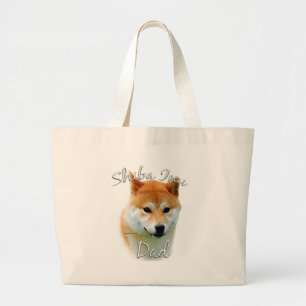 Shiba Inu Dad 2 Large Tote Bag