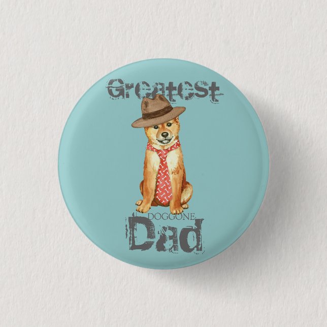 Shiba Inu Dad Button (Front)