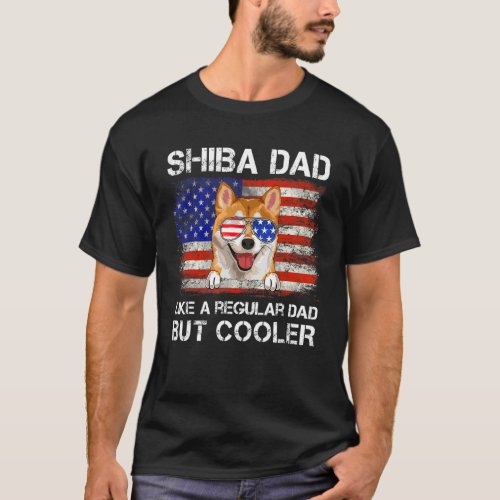 Shiba Inu Dad Like A Regular Dad But Cooler Dog Da T_Shirt