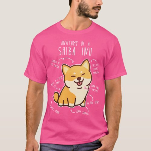 Shiba Inu Dog Anatomy 2 T_Shirt