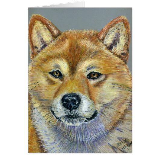 Shiba Inu Dog Art - Suki Cards (Front)