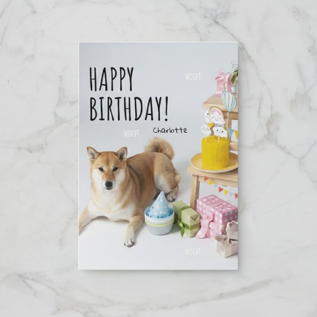 Shiba Inu Dog Birthday Greeting Card (The perfect card for every dog lover.)