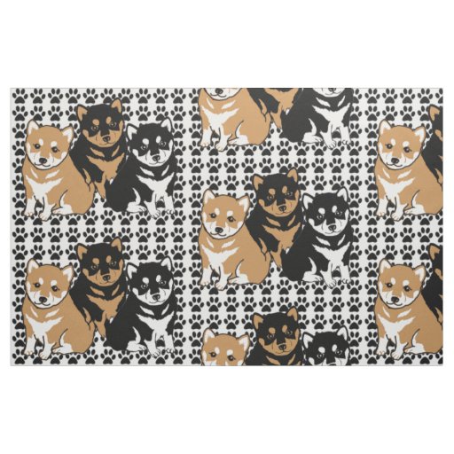 Shiba Inu Dog Breed Fabric