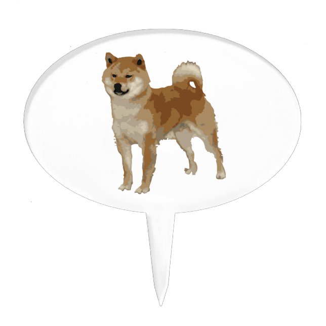Shiba Inu Dog Cake Topper (Front)