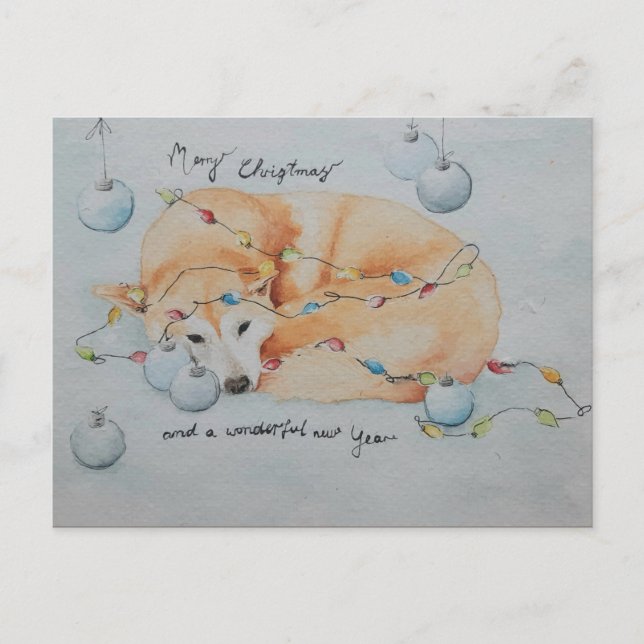 Shiba Inu Dog christmas card (Front)
