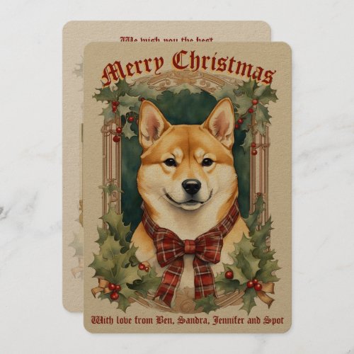 Shiba Inu Dog Christmas Card