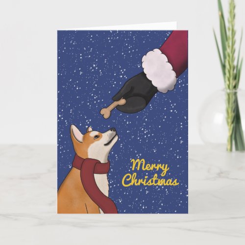 Shiba Inu Dog Christmas  Holiday Card