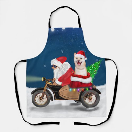 Shiba Inu Dog Christmas Santa Claus  Apron