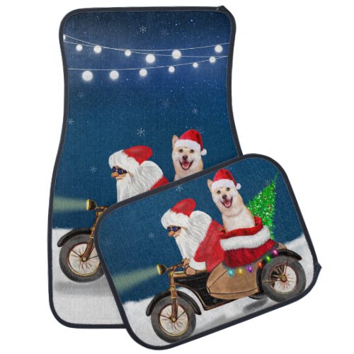 Shiba Inu Dog Christmas Santa Claus   Car Floor Mat