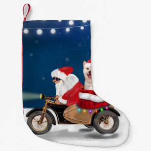 Shiba Inu Dog Christmas Santa Claus Small Christmas Stocking